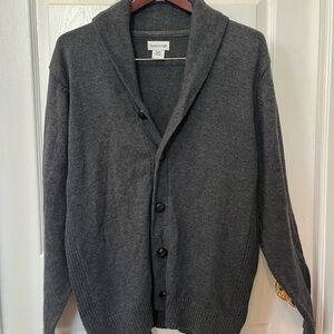 Haggar Men's Dark Gray Cardigan Sweater